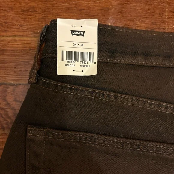 Men’s Levi’s 501 Straight-Leg Brown faded Jeans size 34/34 - Picture 10 of 12